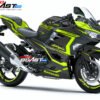 Decal stiker Ninja 250R 2018 Green Carbon